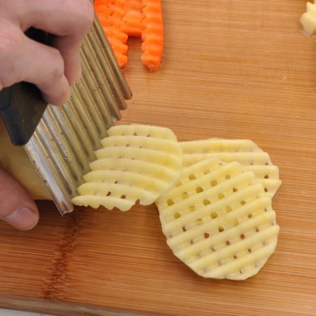 Crinkle Cutting French Fry Slicer - Novel Buys