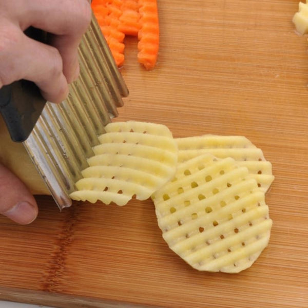 Stainless Steel Waffle Fry Potato Cutter