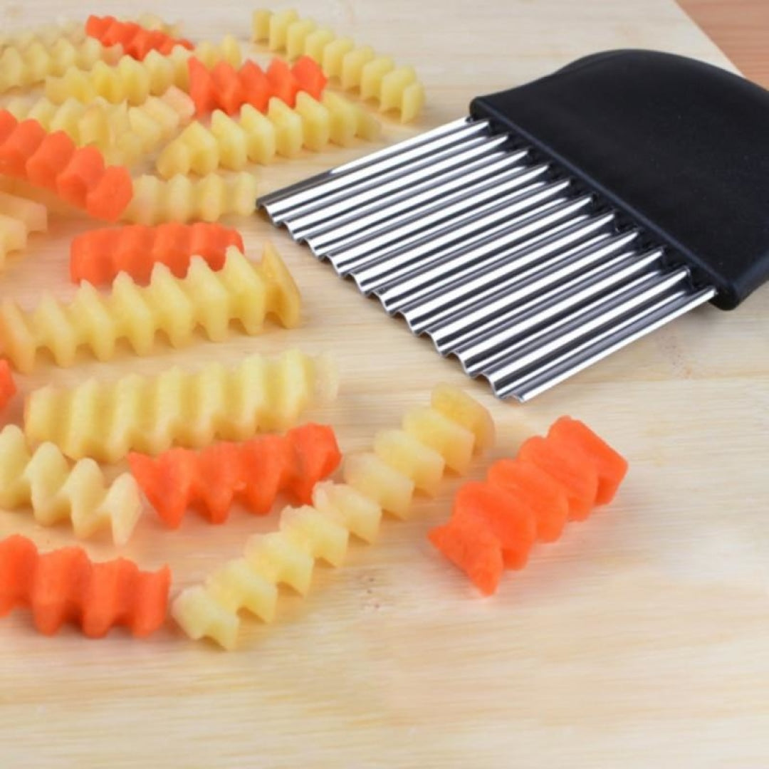 Crinkle Cutting French Fry Slicer - Novel Buys