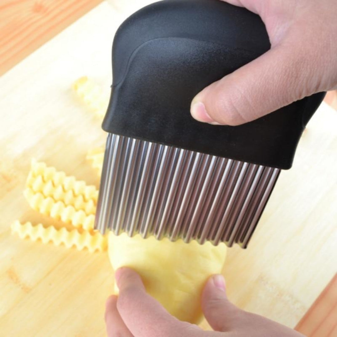 Crinkle Cutting French Fry Slicer - Novel Buys