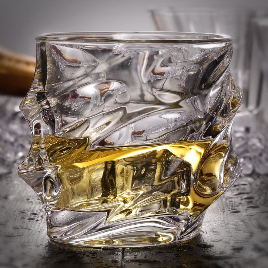 Crystal Twisty Whiskey Tumblers (2 pcs) - Novel Buys