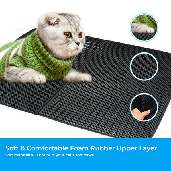 Double layer larger sales size cat litter mat