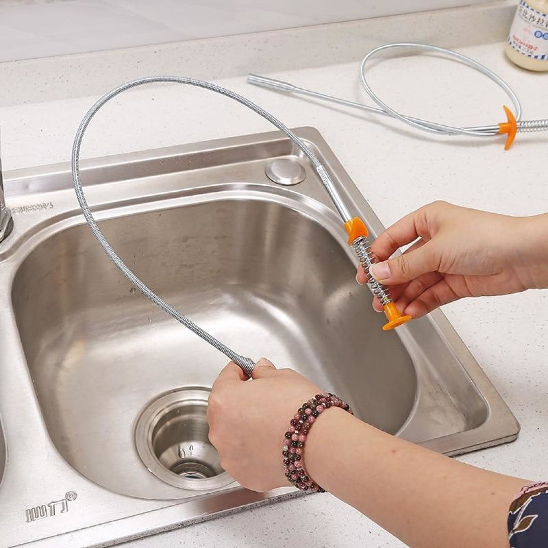 Flexible Sink & Drain Pipe Dredging Tool - Novel Buys