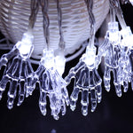 Halloween Skeleton Hands LED String Lights | Novel Buys