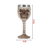 Coolest Gothic Resin Stainless Steel  Wine Glass Cocktail Glasses Whiskey Cup Party Bar Drinkware