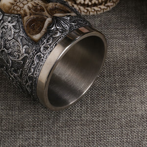 Coolest Gothic Resin Stainless Steel  Wine Glass Cocktail Glasses Whiskey Cup Party Bar Drinkware