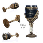 Coolest Gothic Resin Stainless Steel  Wine Glass Cocktail Glasses Whiskey Cup Party Bar Drinkware