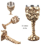 Coolest Gothic Resin Stainless Steel  Wine Glass Cocktail Glasses Whiskey Cup Party Bar Drinkware
