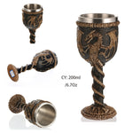 Coolest Gothic Resin Stainless Steel  Wine Glass Cocktail Glasses Whiskey Cup Party Bar Drinkware