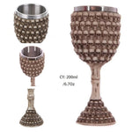 Coolest Gothic Resin Stainless Steel  Wine Glass Cocktail Glasses Whiskey Cup Party Bar Drinkware