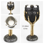 Coolest Gothic Resin Stainless Steel  Wine Glass Cocktail Glasses Whiskey Cup Party Bar Drinkware
