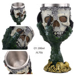 Coolest Gothic Resin Stainless Steel  Wine Glass Cocktail Glasses Whiskey Cup Party Bar Drinkware