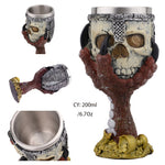 Coolest Gothic Resin Stainless Steel  Wine Glass Cocktail Glasses Whiskey Cup Party Bar Drinkware