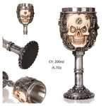 Coolest Gothic Resin Stainless Steel  Wine Glass Cocktail Glasses Whiskey Cup Party Bar Drinkware
