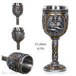 Coolest Gothic Resin Stainless Steel  Wine Glass Cocktail Glasses Whiskey Cup Party Bar Drinkware