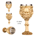 Coolest Gothic Resin Stainless Steel  Wine Glass Cocktail Glasses Whiskey Cup Party Bar Drinkware