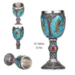 Coolest Gothic Resin Stainless Steel  Wine Glass Cocktail Glasses Whiskey Cup Party Bar Drinkware