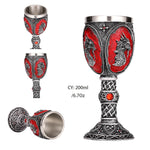 Coolest Gothic Resin Stainless Steel  Wine Glass Cocktail Glasses Whiskey Cup Party Bar Drinkware