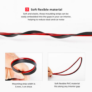 Buy Pack-1 Car Interior Trim Strip, 2M/6.6Ft DIY Car Molding